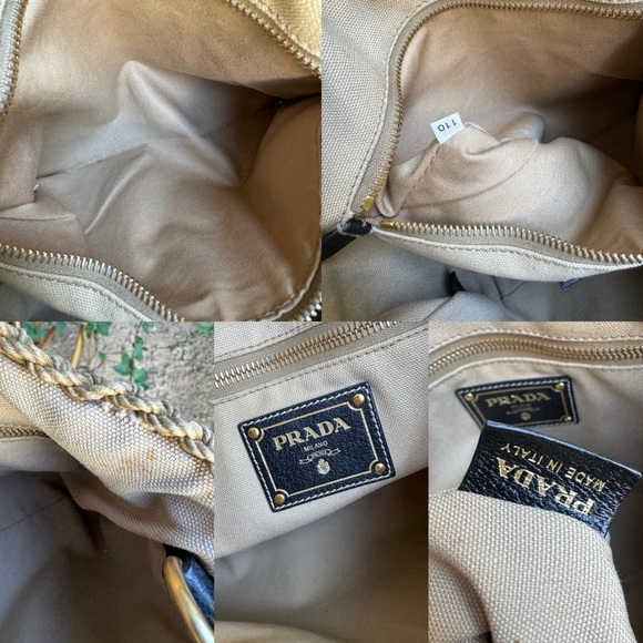 SOLD Prada Leather Trimmed Woven Rope Tote - Picture 15 of 15